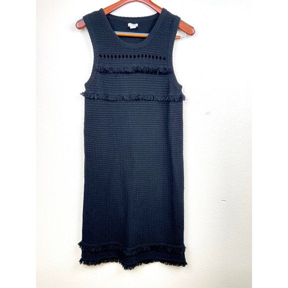 J. Crew Womens Dress Sz M Crochet Fringe Dark Fairy Earthy Witchy Whimsigoth - Picture 2 of 6